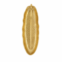 Deco-Platter Leaf Long 15" – Elegant Decorative Serving Tray for Dining & Home Décor - Habitt