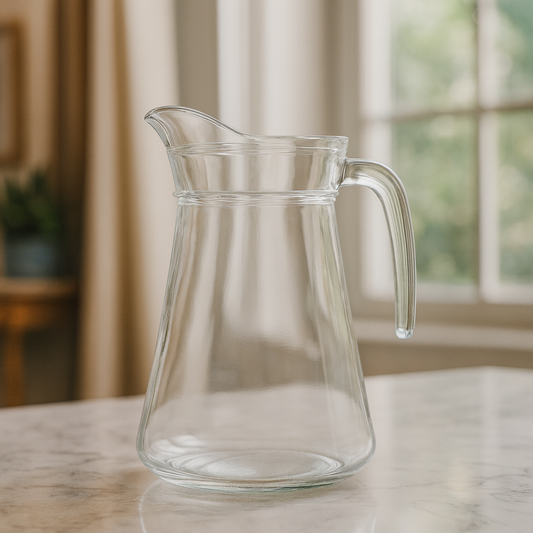 Wide-Base Clear Glass Jug – 1 Piece (1580 mL) - Habitt