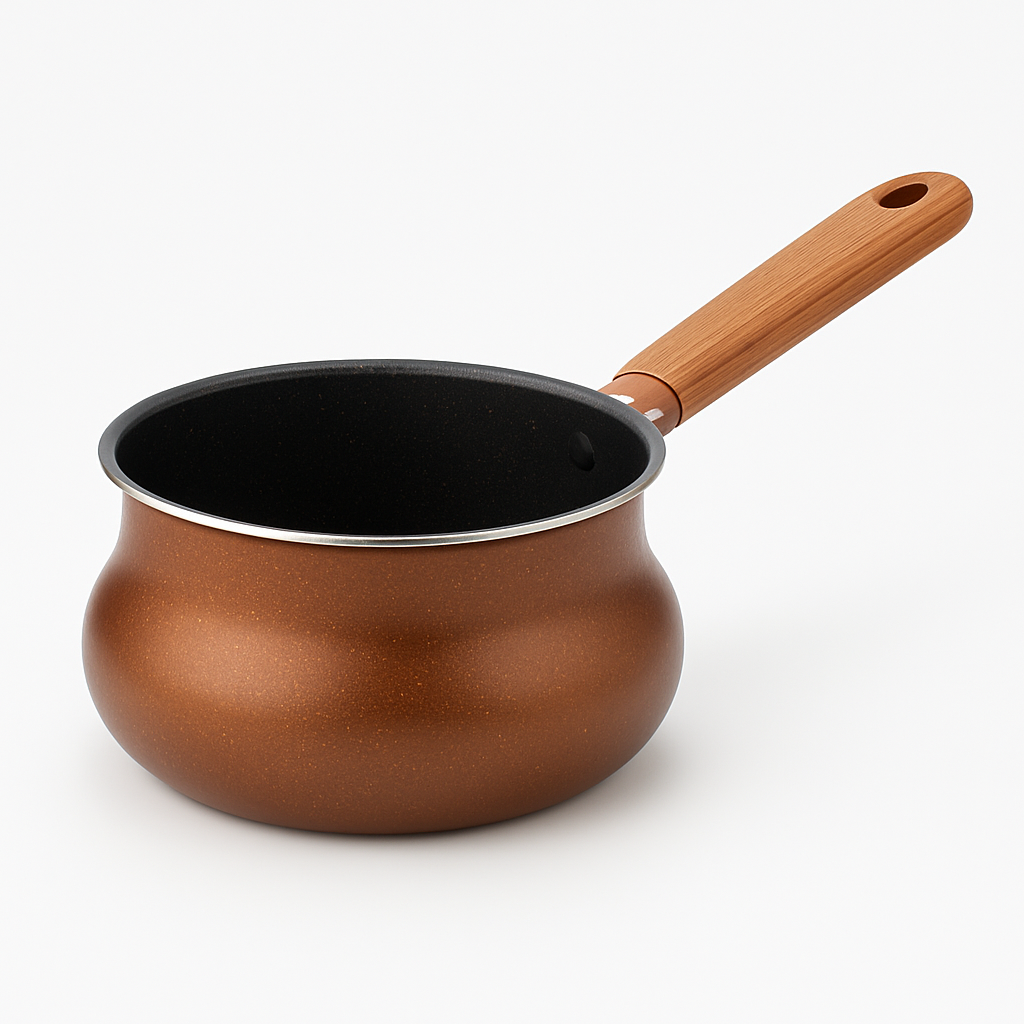 Heavy-Duty 10" Non-Stick Milk Pot with Even-Heat Base & Comfort Handle - Habitt