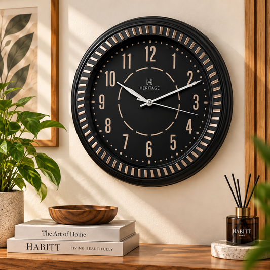 Heritage Vintage Clock – 14.5 Inch Plastic Frame