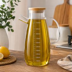1000ML Glass Oil Bottle with Handle