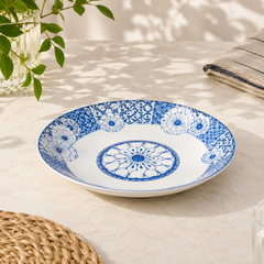 Blue Print Soup Plate