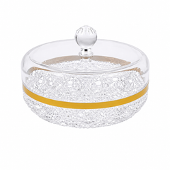 Mini Crystal Dry Fruit Serving Bowl with Lid