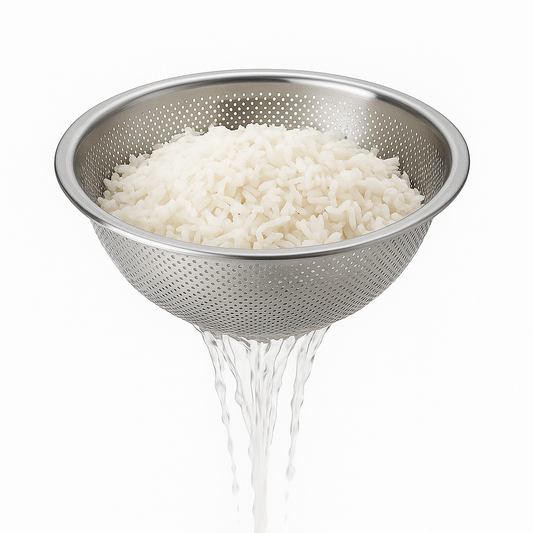 Stainless Steel Round Strainer Basket Set (26cm, 28cm, 30cm) for Washing & Draining - Habitt