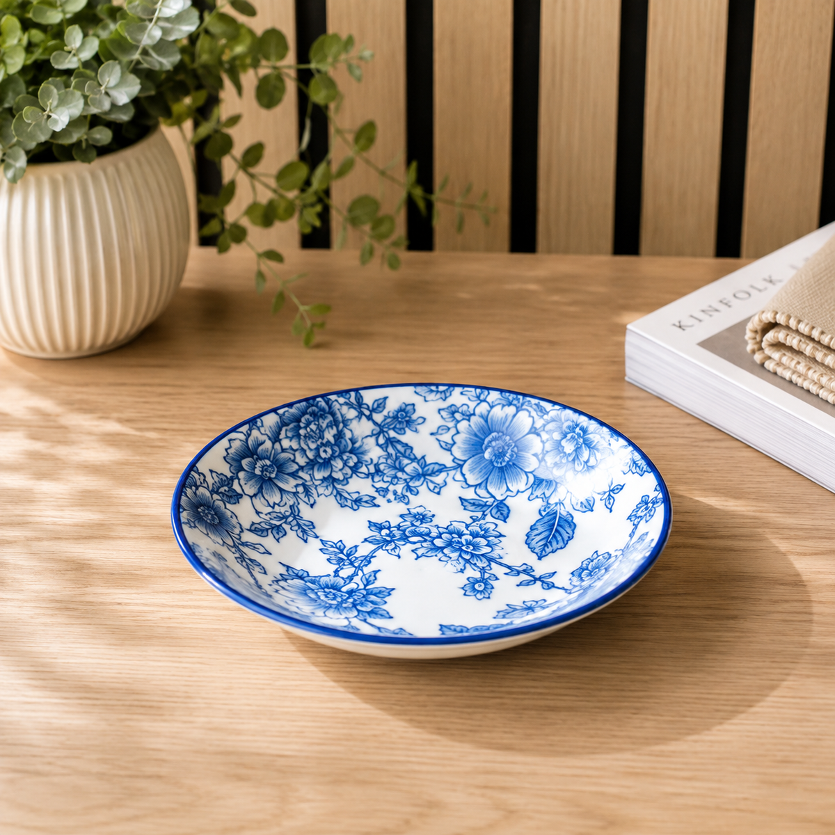 Blue Print Large Bowl