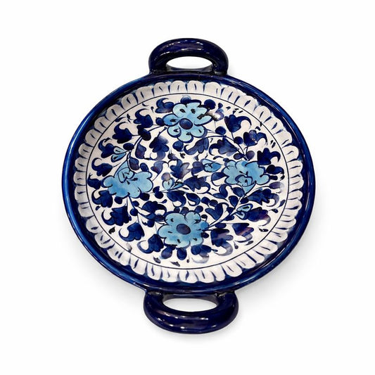 Handcrafted Blue Pottery Deep Karahi Bowl - Habitt