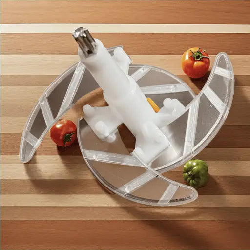 Assorted Stainless Steel Manual Food Chopper 2L – Multi-Purpose Vegetable, Fruit & Nut Cutter with Hand Push Blades - Habitt