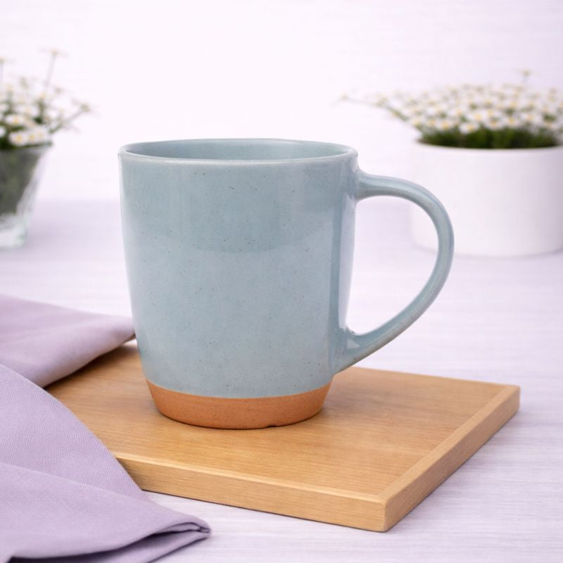 Blue Ceramic Mug 3 x 4 Inch – Minimalist Stoneware Coffee Mug - Habitt