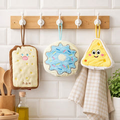1 pc Assorted - Cartoon Style Hanging Kitchen Towel – Cute Absorbent Hand Towel for Kitchen & Bathroom - Habitt