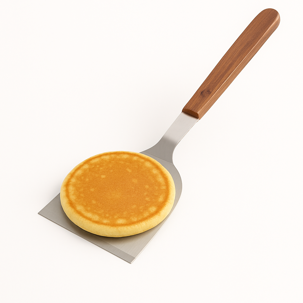 Stainless Steel Palta with Wooden Handle – Heavy-Duty Kitchen Turner - Habitt