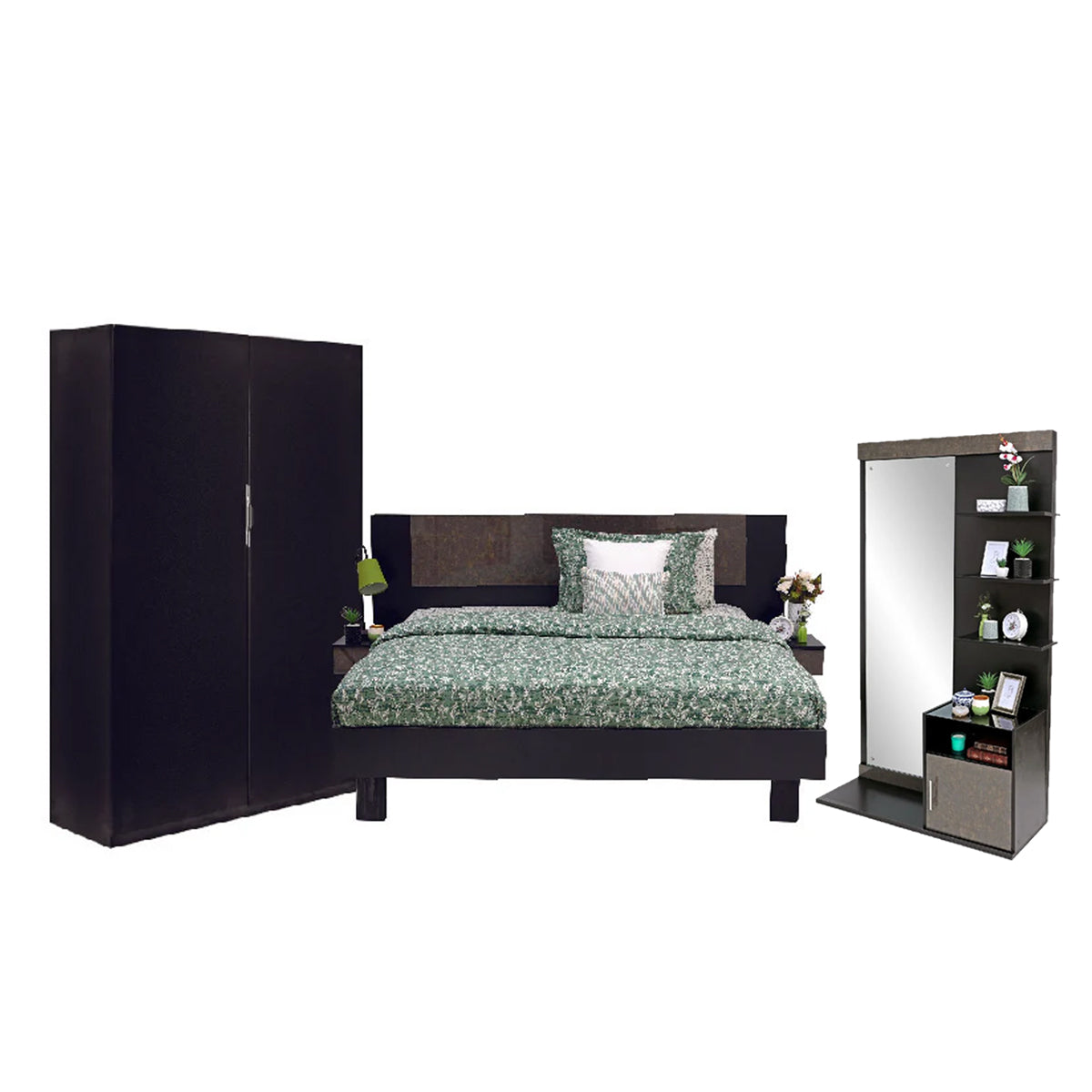 Novak - Bed, Dresser & 2 Door wardrobe - Habitt