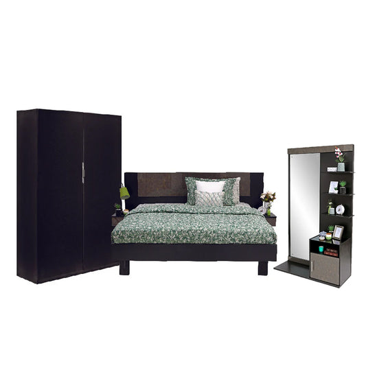 Novak - Bed, Dresser & 2 Door wardrobe - Habitt