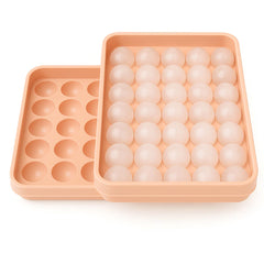 Ice Cube Ball Tray – 33 Pieces Orange / Blue - Habitt