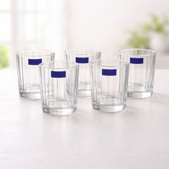 Classic Ribbed Tumbler Glasses  – Set of 6 - Habitt