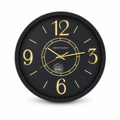 Heritage Wall Clock – 14.5" Black & Gold