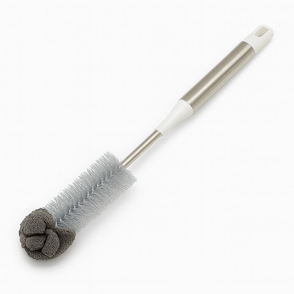 Aluminum Bottle Brush with Soft Scrub Tip for Deep, Scratch-Free Cleaning - Habitt