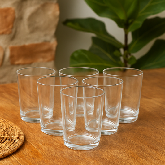 Stylish Tumbler Glass – 290ml (Set of 6) - Habitt