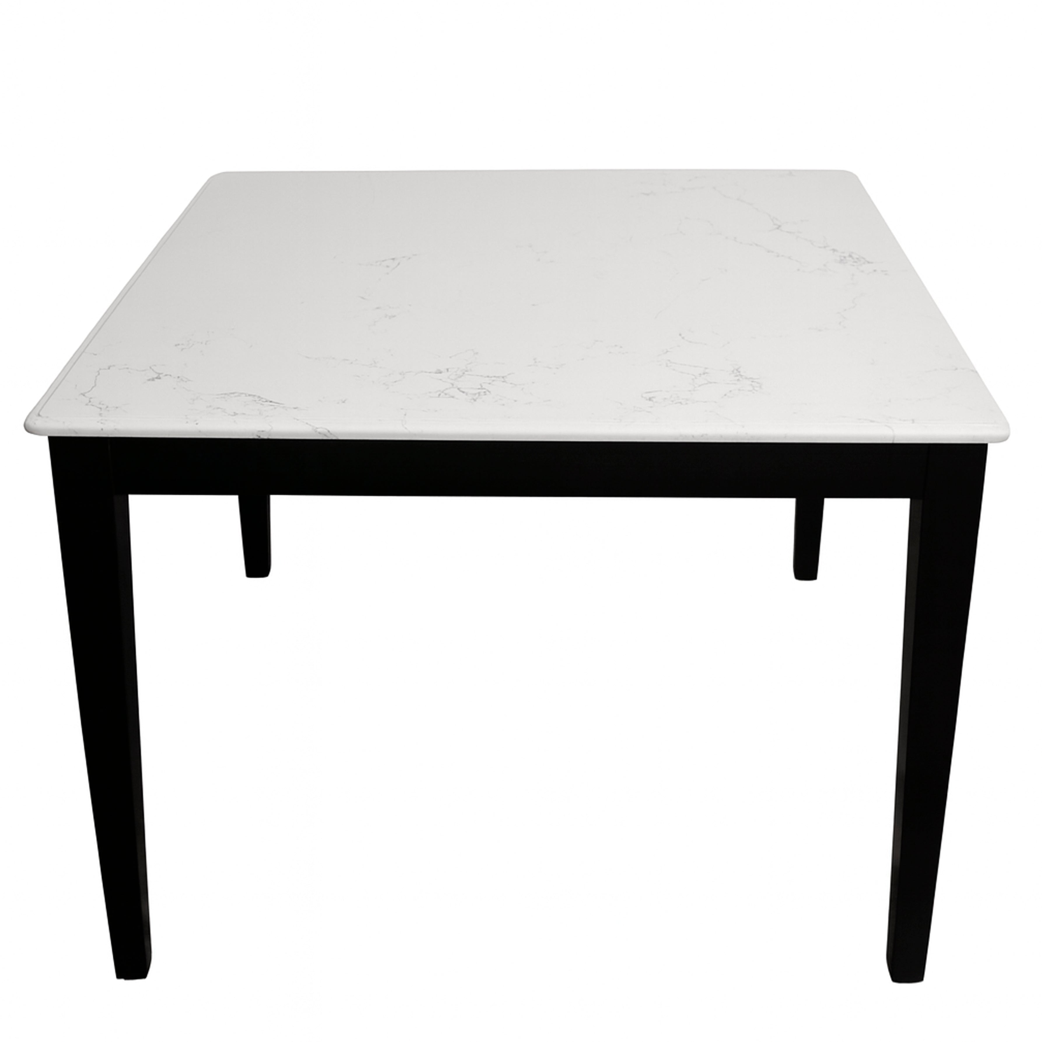 ALVA 4-Person Dining Table Set – Modern Marble Top with Upholstered Chairs - Habitt