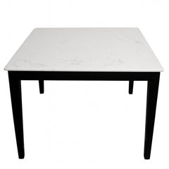 ALVA 4-Person Dining Table Set – Modern Marble Top with Upholstered Chairs - Habitt