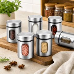 Steel Cover Salt & Pepper Container (Assorted)