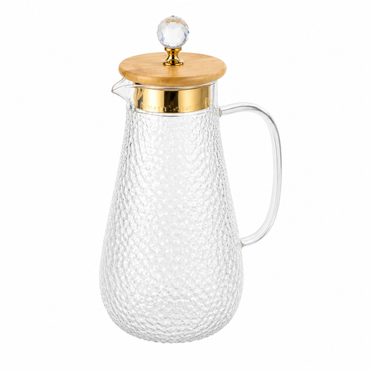 Gass water jug with handle | serving pitcher for juice & water