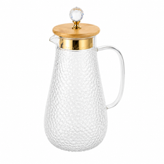 Gass water jug with handle | serving pitcher for juice & water