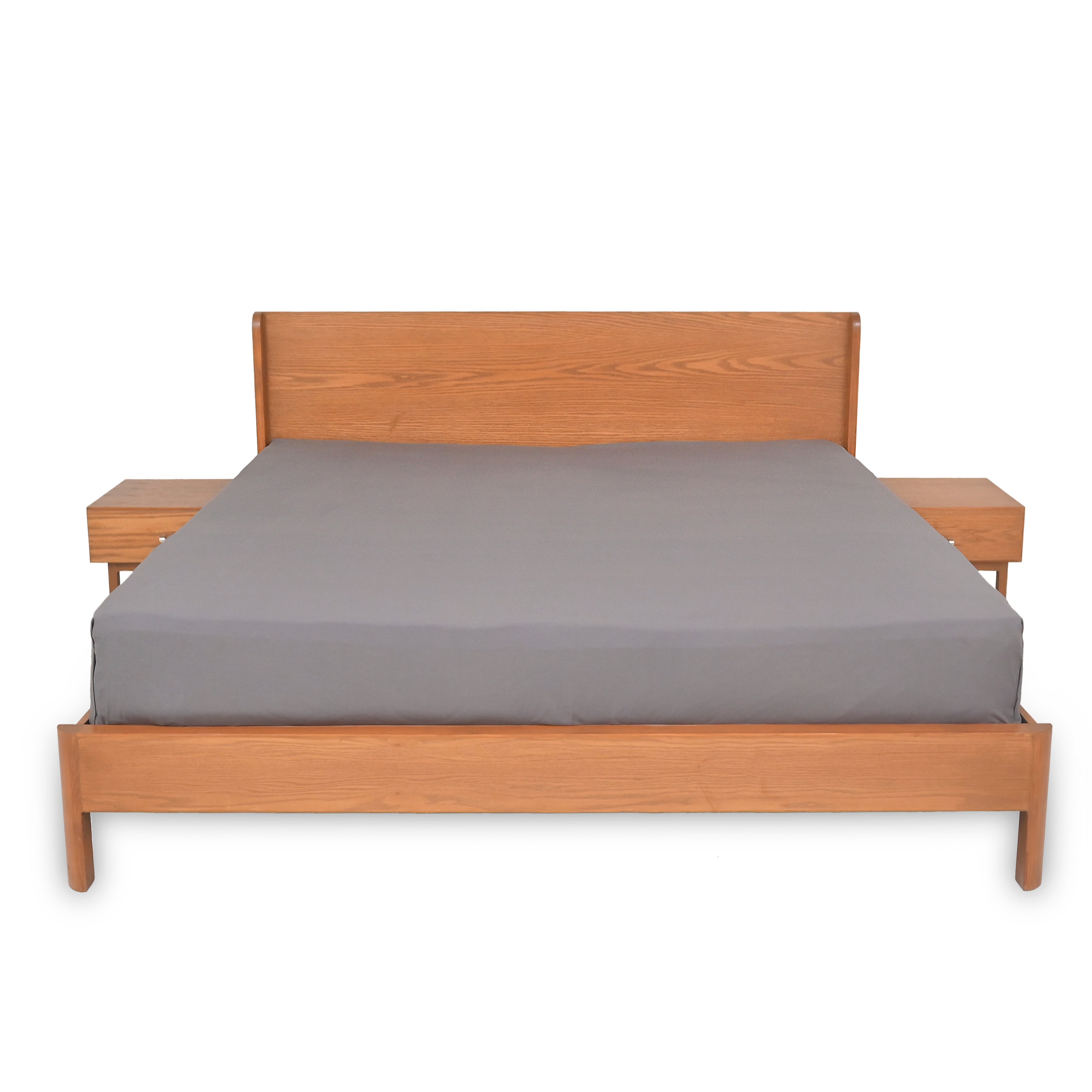 Harry N Bed Set with 2 Side tables – Minimalist Wooden Frame with Modern Elegance - Habitt