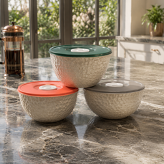 3Pcs Stacked Bowls-Emboss-5205