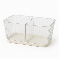 Acrylic Spoon & Utensil Rack – Dual Compartment Organizer - Habitt