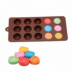 Silicone Spiral Chocolate Mold with 12 Cavities — Flexible, Non-Stick & Box Packed - Habitt