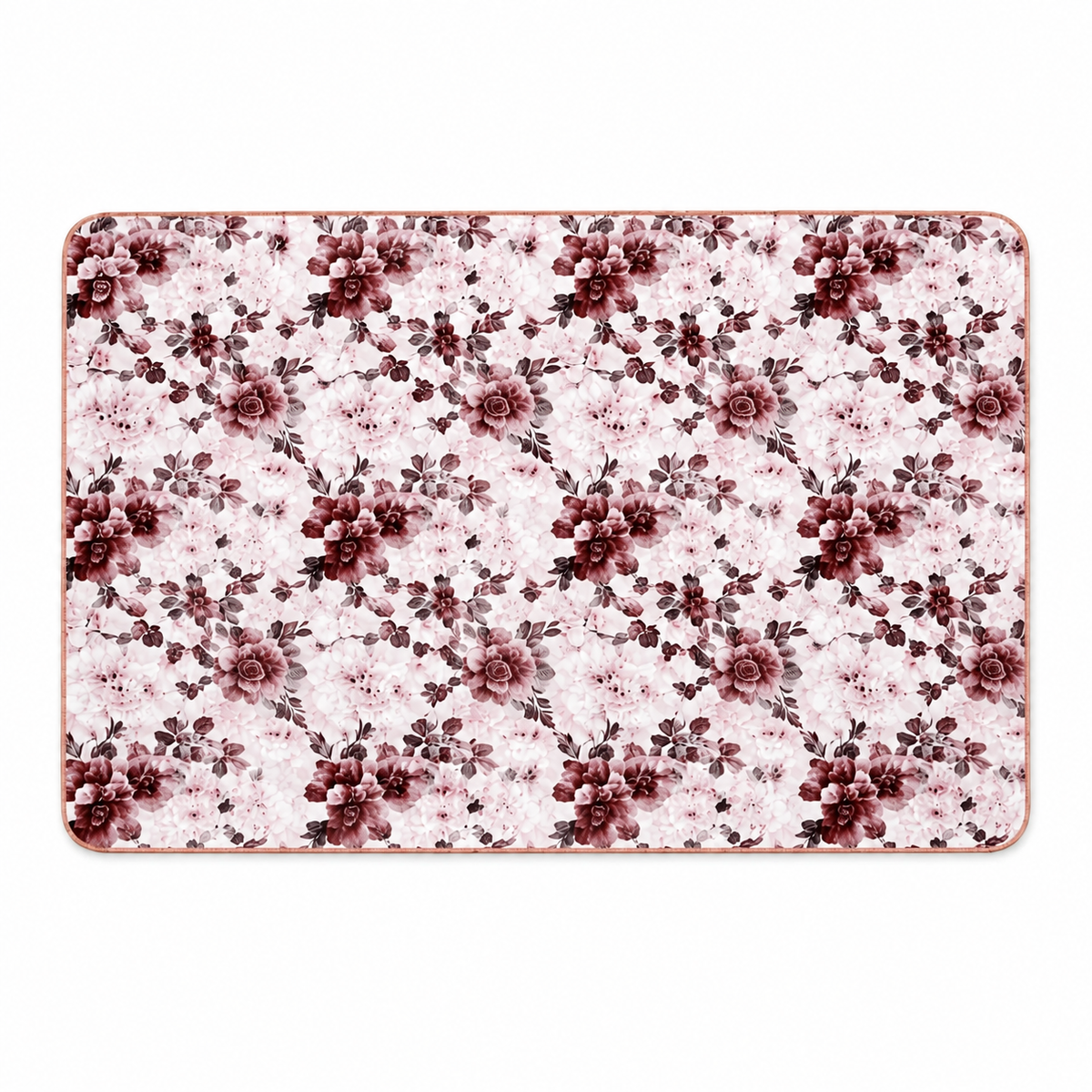 Elegant Floral Table Mat – Soft Pink Rose Design Rectangular Placemat