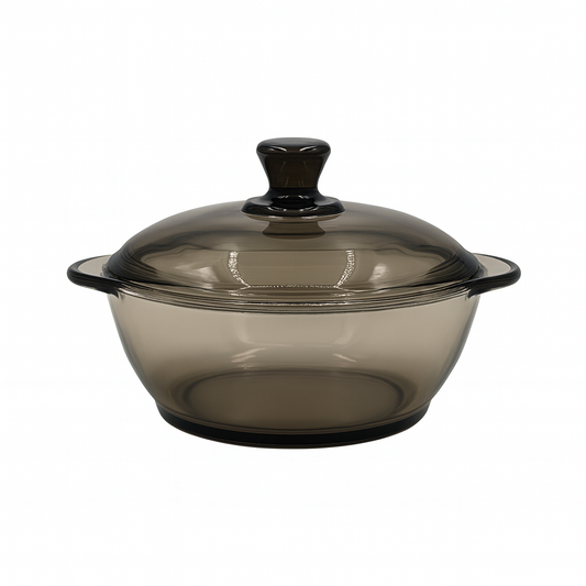 Smoke Glass Casserole with Lid – Heat-Resistant Cooking & Serving Dish (750 ml / 1 L / 1.5 L) - Habitt