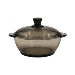 Smoke Glass Casserole with Lid – Heat-Resistant Cooking & Serving Dish (750 ml / 1 L / 1.5 L) - Habitt