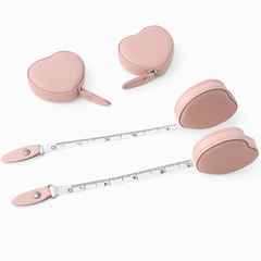 1Pc Cute Heart Shaped Measuring Tape | Portable Leather Mini Ruler for Body &amp; Sewing Measurement - Habitt