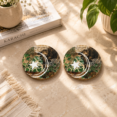 Sitara Wooden Round Coaster Set of 2 Pcs PK
