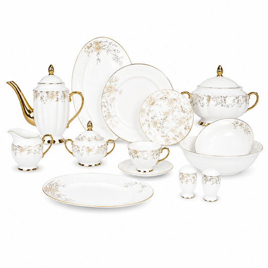 Majestic 65-Piece Dinner Set | Elegant Complete Dinnerware Collection