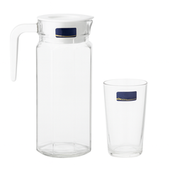 Premium Deli Glassware Water Set – 7-Piece Set (750ml Jug + 320ml Glasses) - Habitt