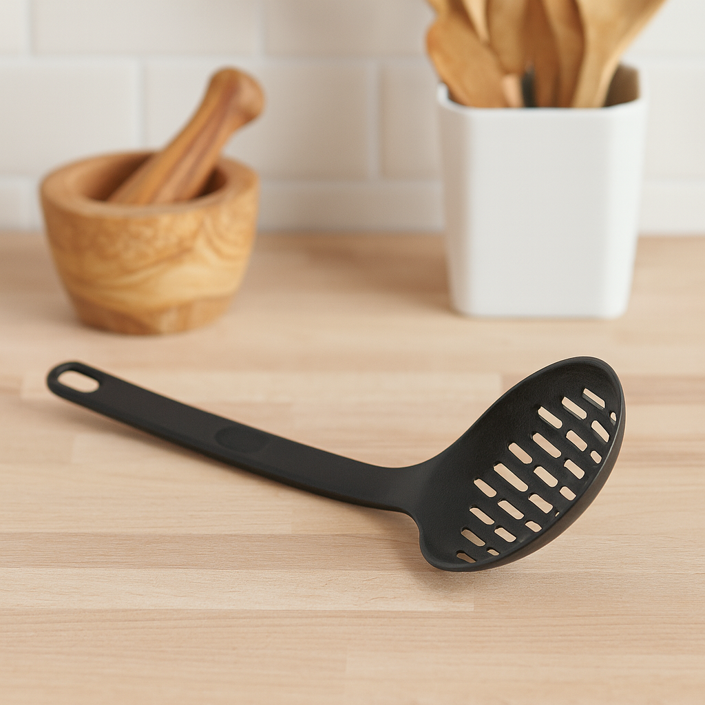 Carpe Colander – Single Cast 180° Heat-Resistant Straining Spoon for Frying, Boiling & Serving - Habitt