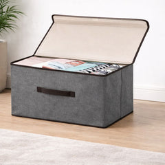 Multifunctional Cloth Storage Box – Small Fabric Organizer with Lid - Habitt