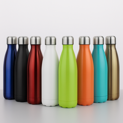 1Pc Water Bottle – 500ml Assorted | Reusable Bottle with Protective Sleeve & Leak-Proof Lid - Habitt