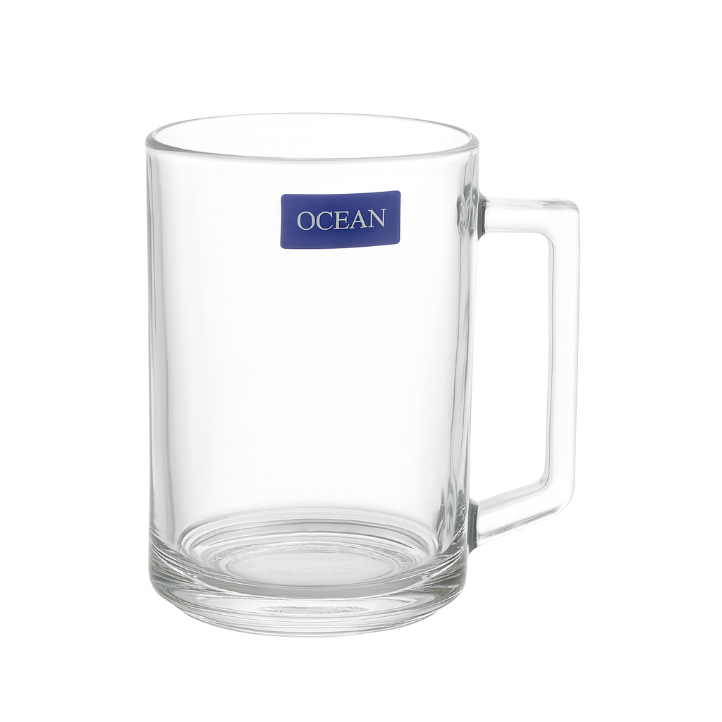 560 ml Large Clear Glass Mug – Heavy-Duty Beverage Mug for Water, Juice, Coffee, Shakes & Daily Use (1 Pc) - Habitt