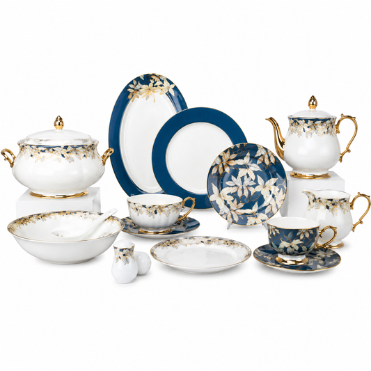Premium Dinner Set – 65 & 89 Pieces | Complete Dinnerware Set for Family Dining & Entertaining