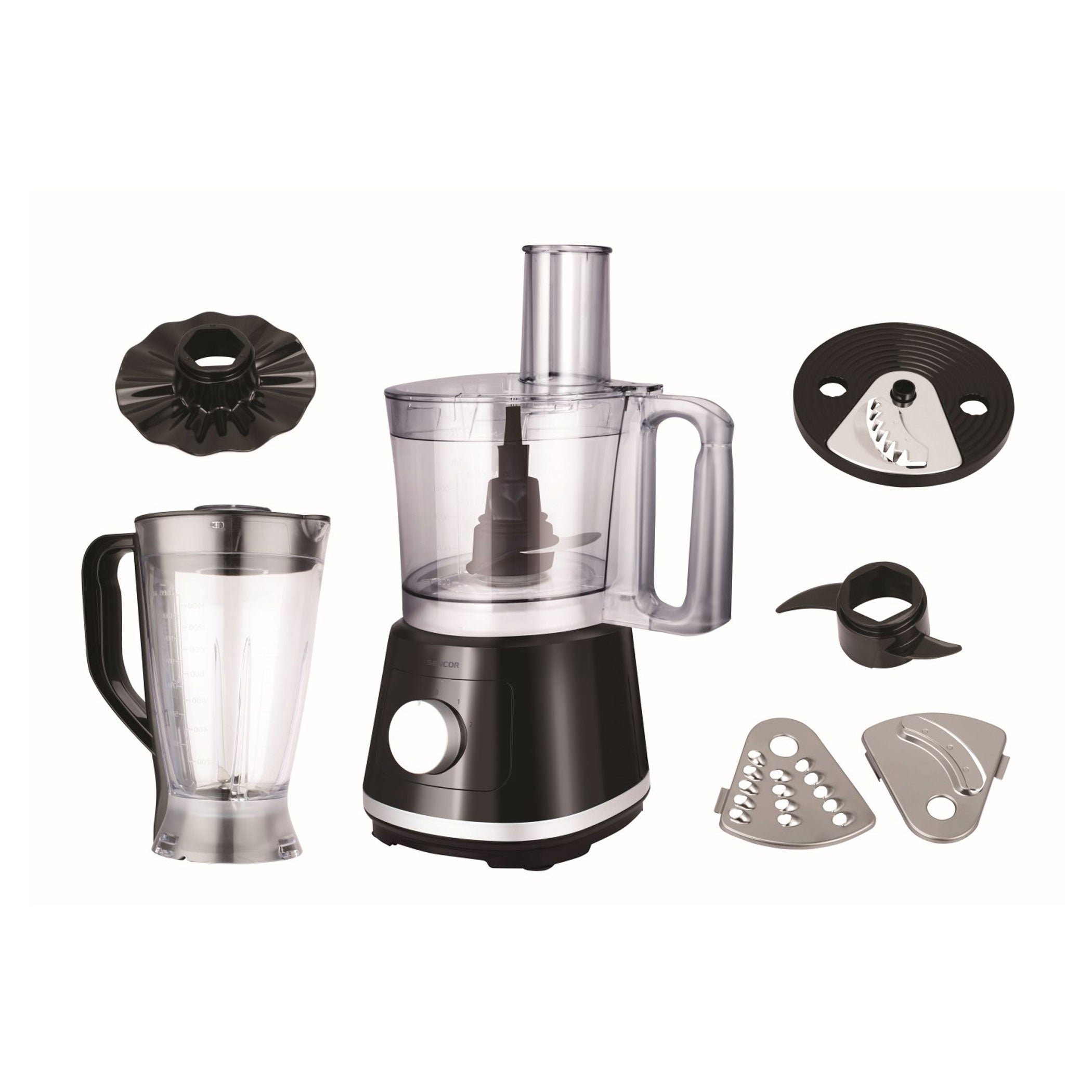 Food Processor SPF4051BK 800W with 2.1L Bowl & 1.5L Blender – Multi-Function Stainless Steel Blade System - Habitt