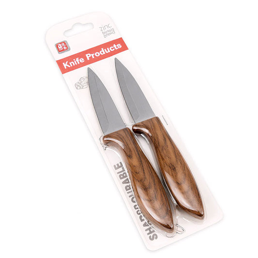 2 Pcs Knife Set – Wooden Handle - Habitt