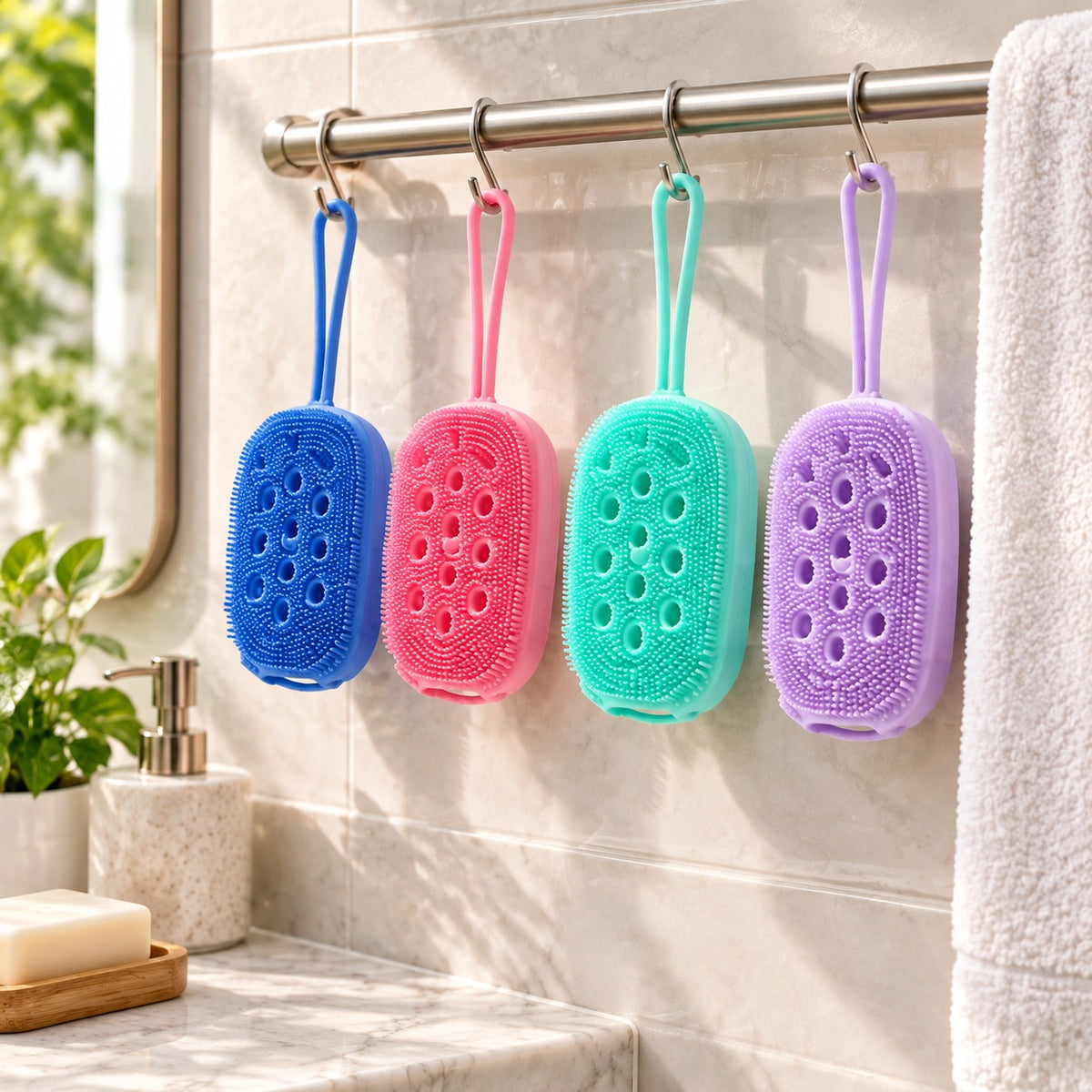 Assorted Soft Bath Brush With Box | Gentle Body Cleaning Brush