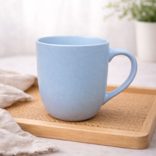 Ceramic Matte Mug – Minimalist Tea & Coffee Cup (Blue / Black) - Habitt