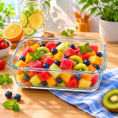 Clear Glass Rectangular Dish 820 ml (174×127 mm) – Premium Single-Piece Food Storage & Serving Container