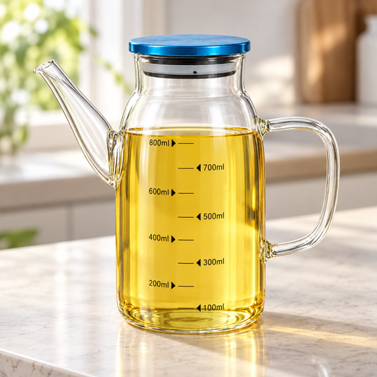 Glass Oil Bottle with Measurement Markings – 800 ml
