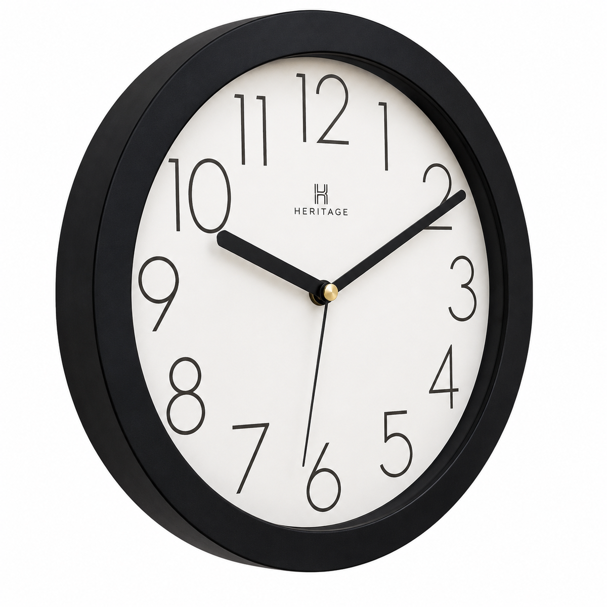 Heritage Squat Wall Clock – 9.75 Inch Plastic Frame