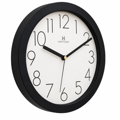 Heritage Squat Wall Clock – 9.75 Inch Plastic Frame